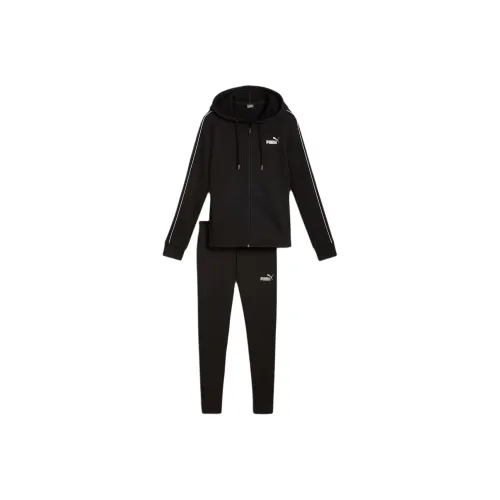 PUMA Metallic Tracksuit Casual Suit Women's Black