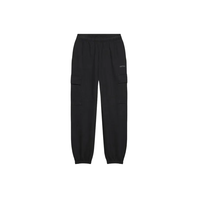 ARITZIA Cozy Sweatfleece New Mega CargoTM Jogger Cargo Pants Women's Black-0