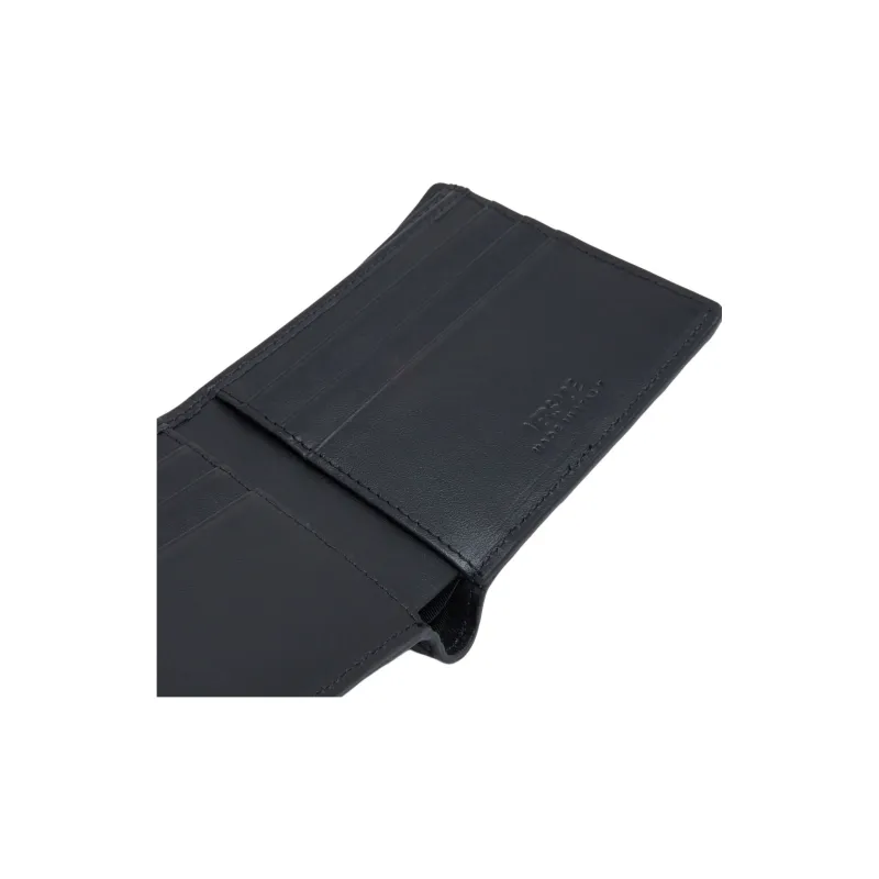 FANSIZHE Cow Leather Card Holder, Wallet Men's Black-4