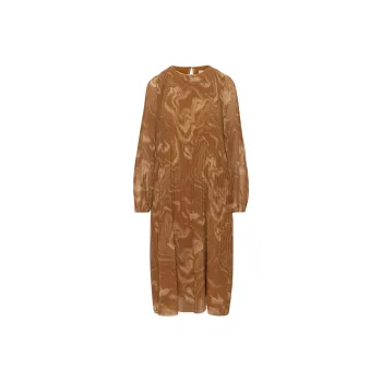 ARITZIA Wilfred Daydreamer Midi Dress Long-Sleeved Dresses Women's Rich Chestnut Maplewood/Red Maple Color