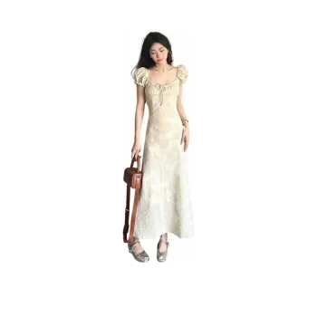 Qingli Wanton Short-Sleeved Dresses Women's White