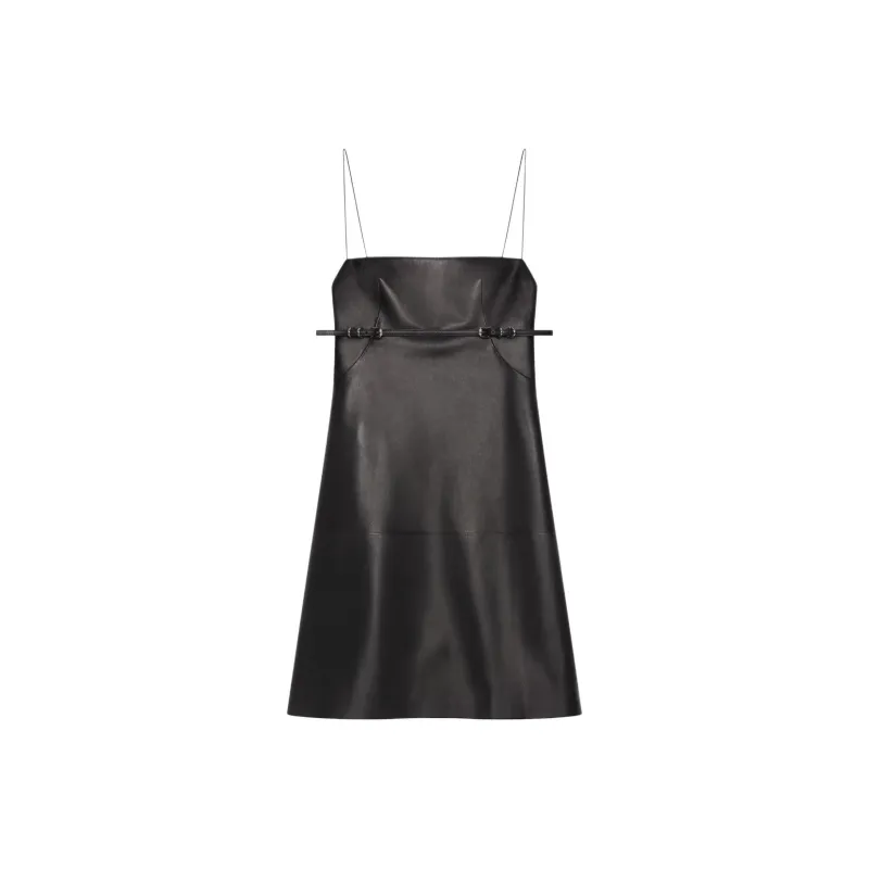 Givenchy Voyou Leather Mini Dress-0