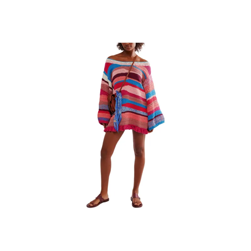 FREE PEOPLE CeliaB Celebes Dress Long-Sleeved Dresses Women's PINK/Pink-0