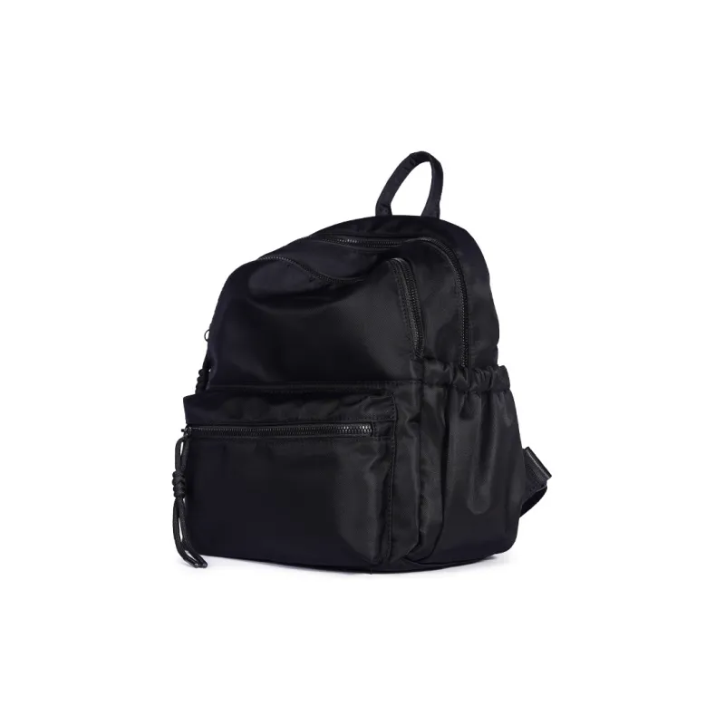 Dubaolu Fabric Backpack Medium Size Women's Black/Light Camel-2