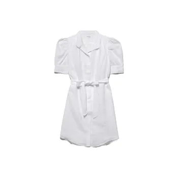 FRAME SS23 Short Sleeved Dress Women's White