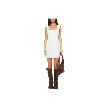 PRINCESS POLLY MOCHI MINI DRESS Sleeveless Dress Women's WHITE/White