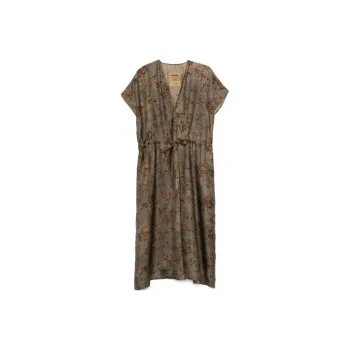 UMA WANG Floral Printed V Neck Dress