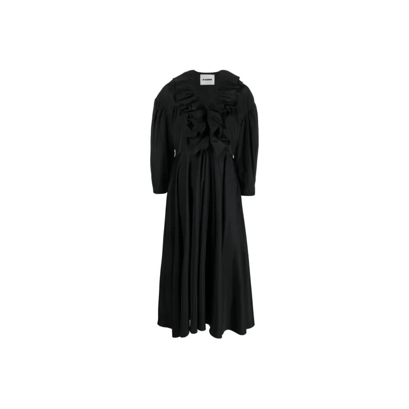 JIL SANDER Long-Sleeved Dresses Women's Black-0