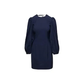 GANNI Drapey Melange Open Back Mini Dress