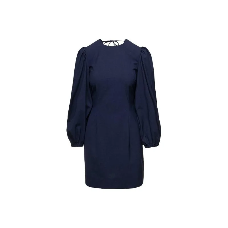 GANNI Drapey Melange Open Back Mini Dress-0