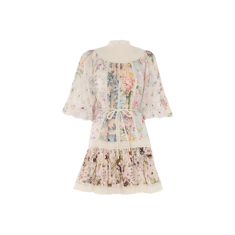 Zimmermann FW24 Long-Sleeved Dresses Women's Beige-0