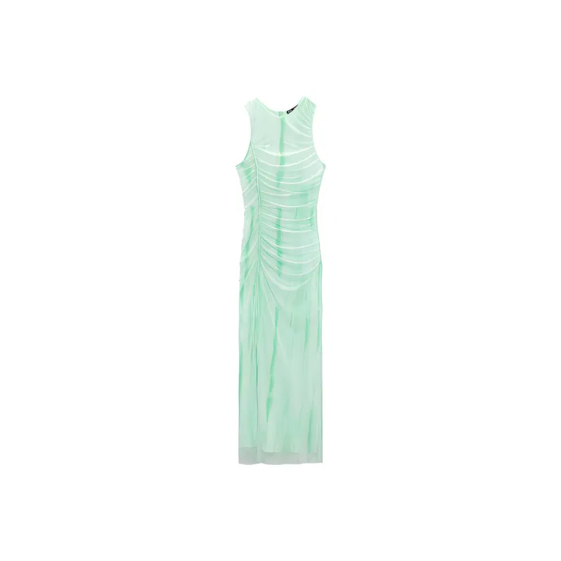 ZARA Sleeveless Dresses Women's Apple Green-0