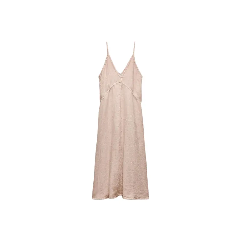 ZARA Slip Dresses Women's Light Pink-0
