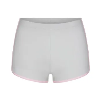 SKIMS FITS EVERYBODY CONTRAST TRIM DOLPHIN SHORT Casual Shorts Women's Platinum/Gold