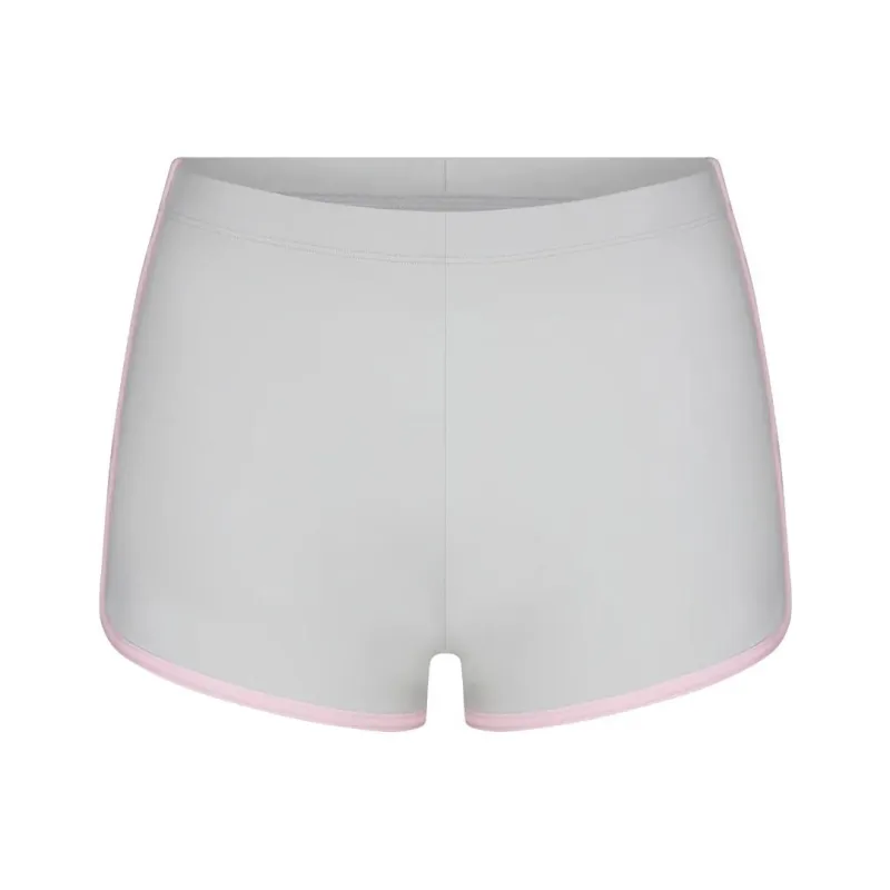 SKIMS FITS EVERYBODY CONTRAST TRIM DOLPHIN SHORT Casual Shorts Women's Platinum/Gold-0