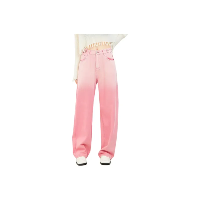 MUGUOGUOMU Spring Fall Jeans Straight Women's-0