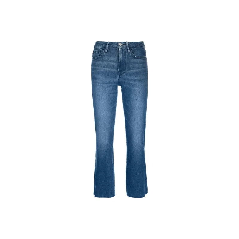 FRAME High-rise Cropped Jeans-0