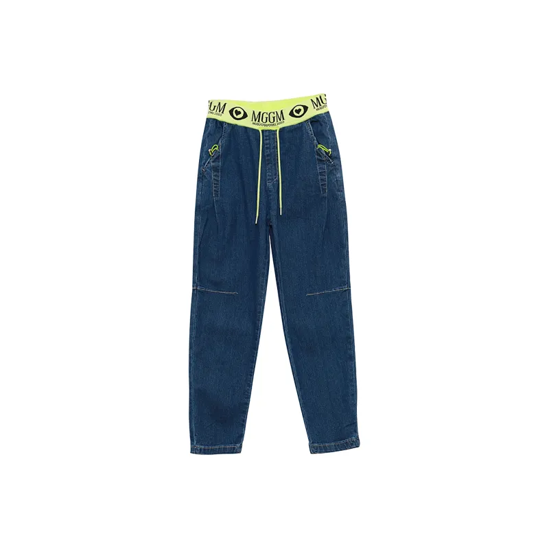 MUGUOGUOMU Jeans Women's Dark Denim Blue-0