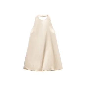 ZARA Sleeveless Dress Women's Sand