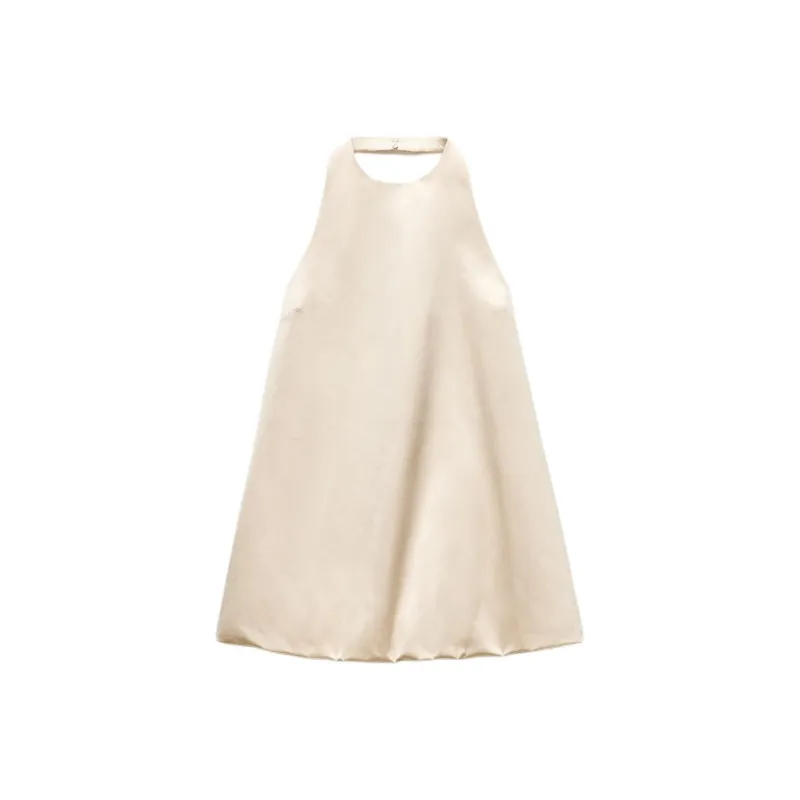 ZARA Sleeveless Dress Women's Sand-0