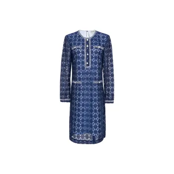 MISSSHINE Long Sleeved Dresses Women's Navy Blue