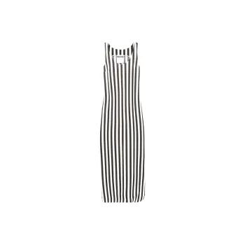 MOSCHINO Scoop neck Striped Long Dress