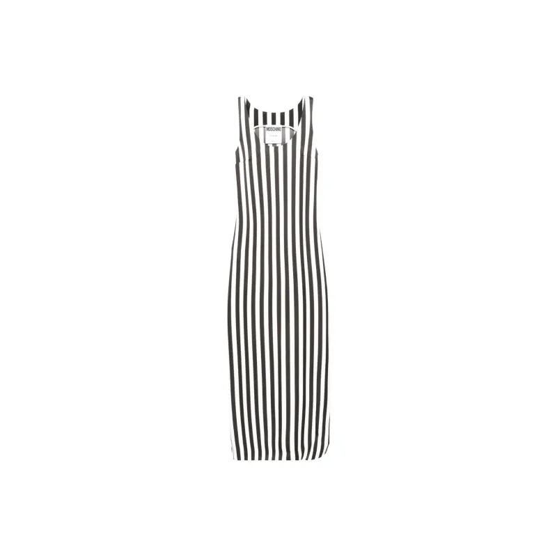 MOSCHINO Scoop neck Striped Long Dress-0