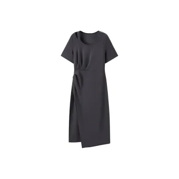 PEACEBIRD Short Sleeved Dresses Women's Gray
