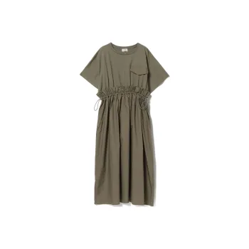 Beams Short Sleeved Dress Women's Green