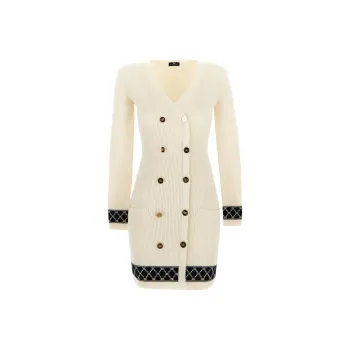 Elisabetta Franchi Long-Sleeved Dresses Women's White