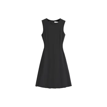 Silky Queen Sleeveless Dress Women's Black