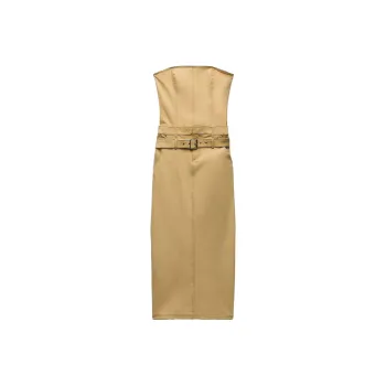 ZARA Sleeveless Dress Women's Mustard