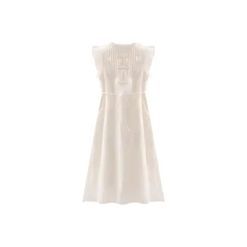 POPO.INFO Short Sleeved Dress Women's White