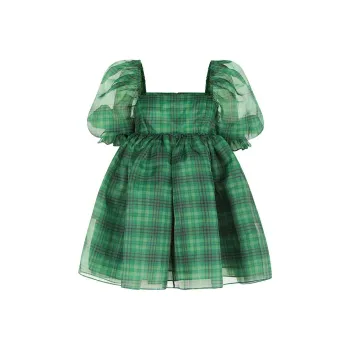 Selkie Collection FW23 Short-Sleeved Dresses Women's Green Square