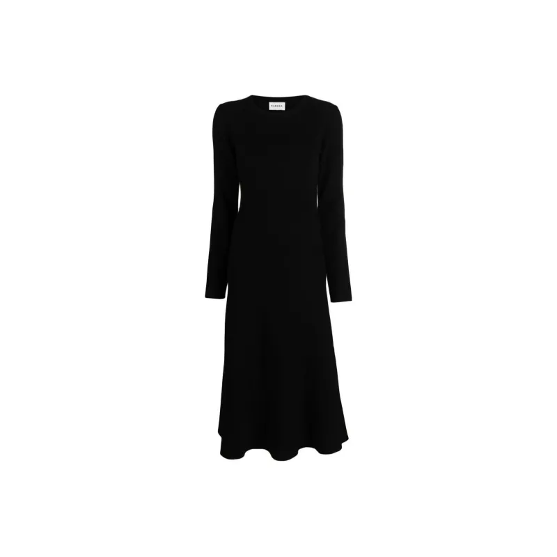 PAROSH Long Sleeved Dress Women's Black-0