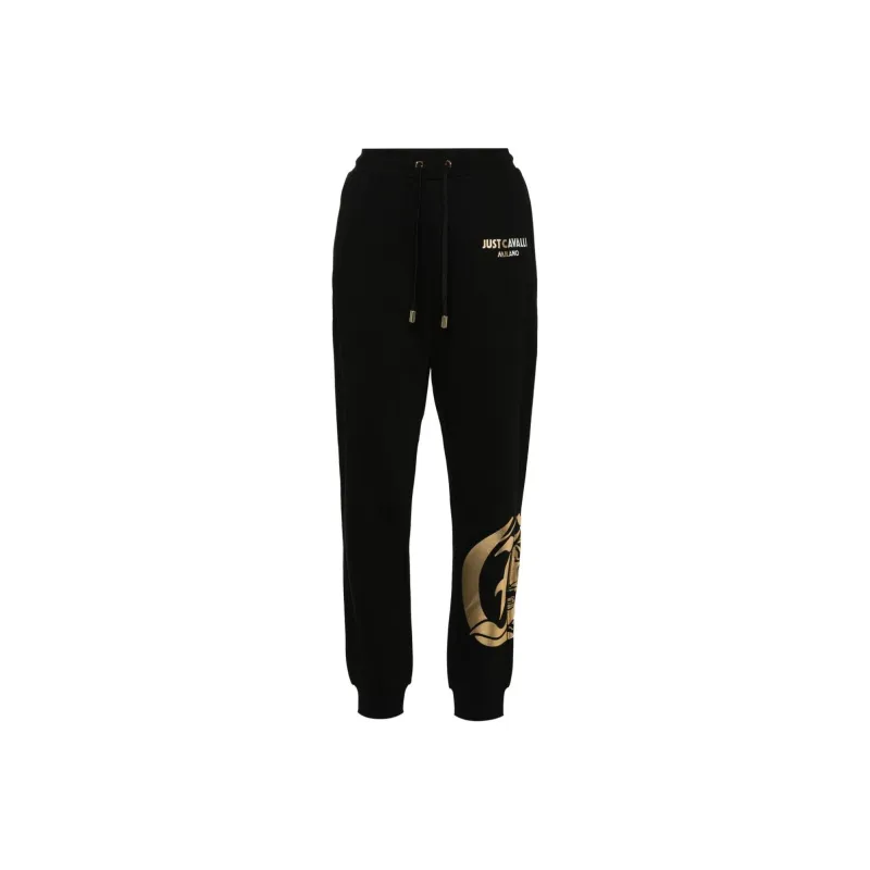 Just Cavalli Knitted Sports Pants Women's Black-0
