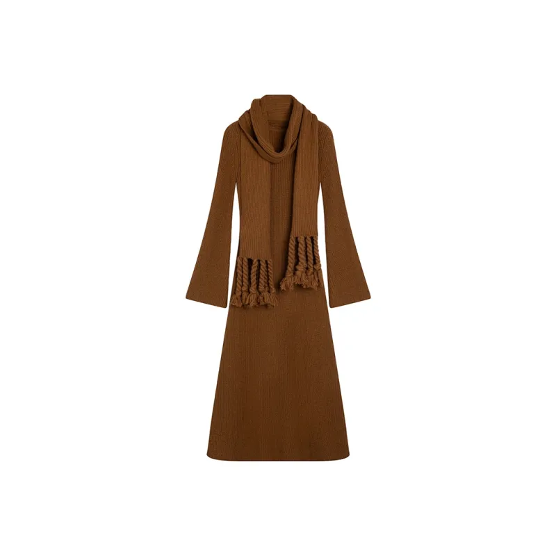 Ouyang Long Sleeved Dresses Women's Mustard Gold-0