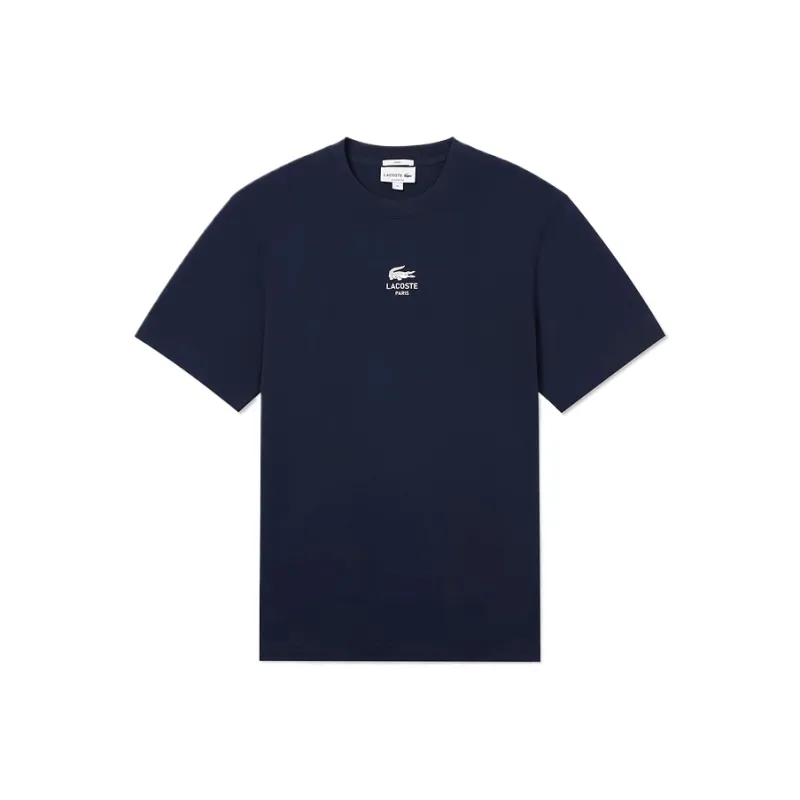 LACOSTE Signature print T shirt-2