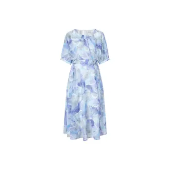 JZ Juzui Short-Sleeved Dresses Women's Floral Purple