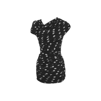 SAINT LAURENT Ruched Asymmetrical Dress