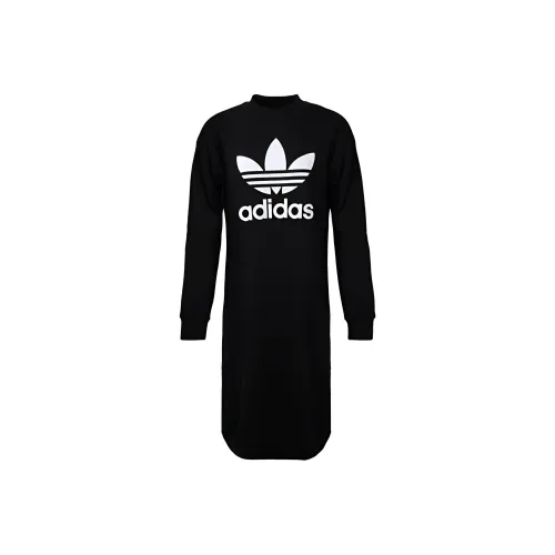 Adidas Originals Long Sleeved Dresses Women's Black