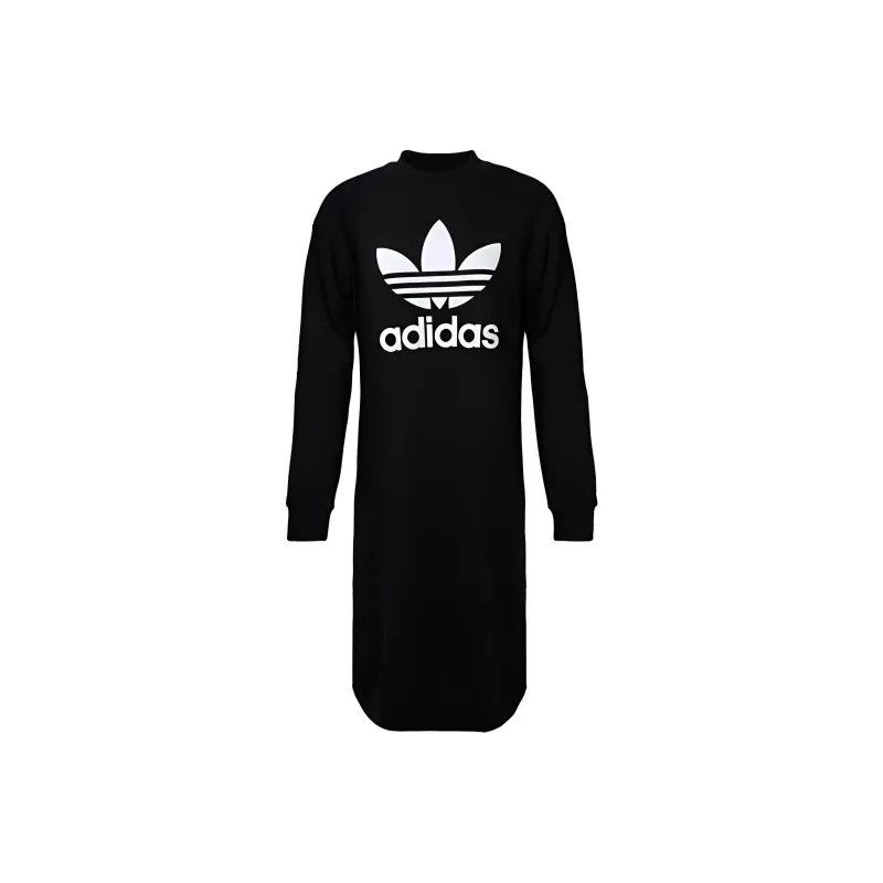 Adidas Originals Long Sleeved Dresses Women's Black-0