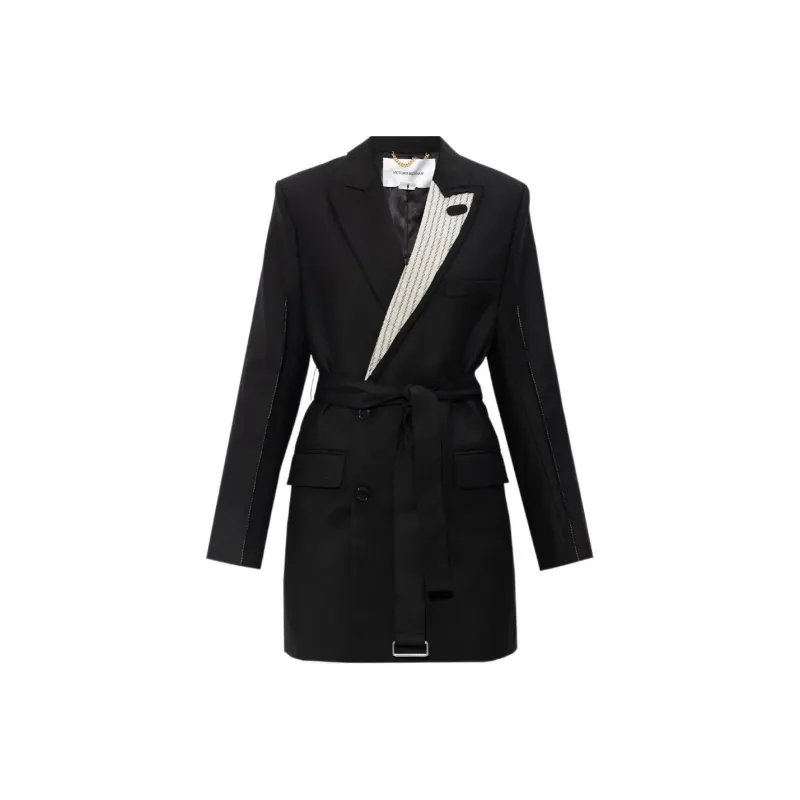 Victoria Beckham Double Breasted Long Sleeved Mini Dress-0
