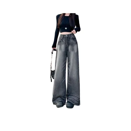 Flowers In Water Jeans Women's Black