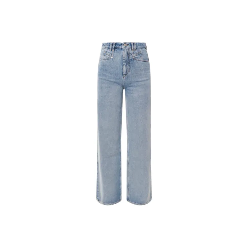 ISABEL MARANT Lemony Wide Leg Jeans-0