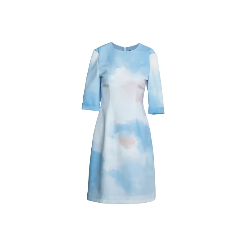 ROEYSHOUSE Short Sleeved Dresses Women's Light Blue-0