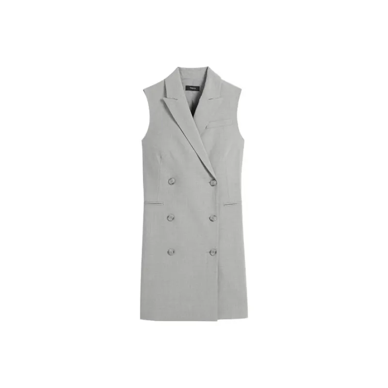 THEORY Sleeveless Dress Women's Light Gray-0