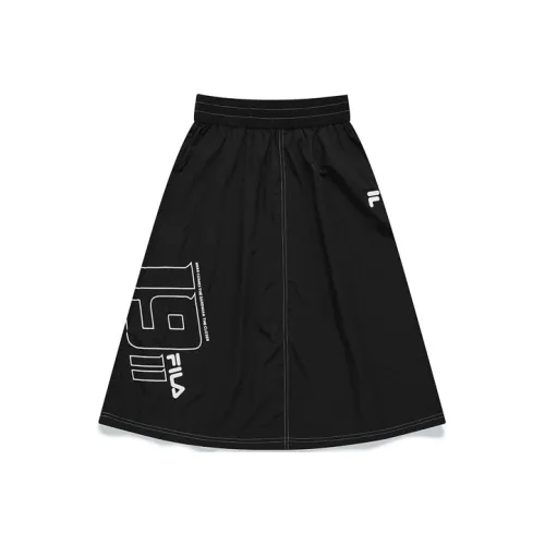 FILA FUSION Casual Long Skirts Women's Black