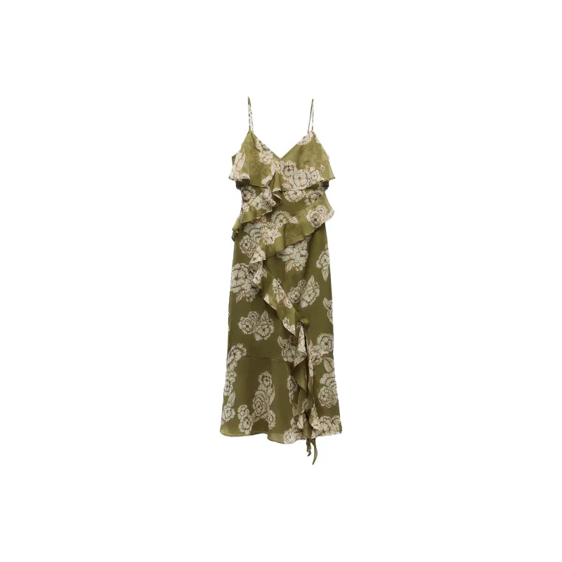ZARA Slip Dresses Women's Orange-0