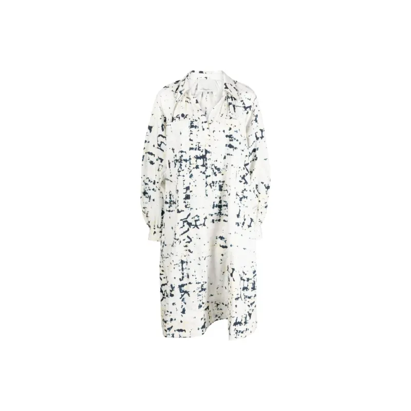 3.1 Phillip Lim Kaleidoscope Prnt Poplin Shrt Drs-0